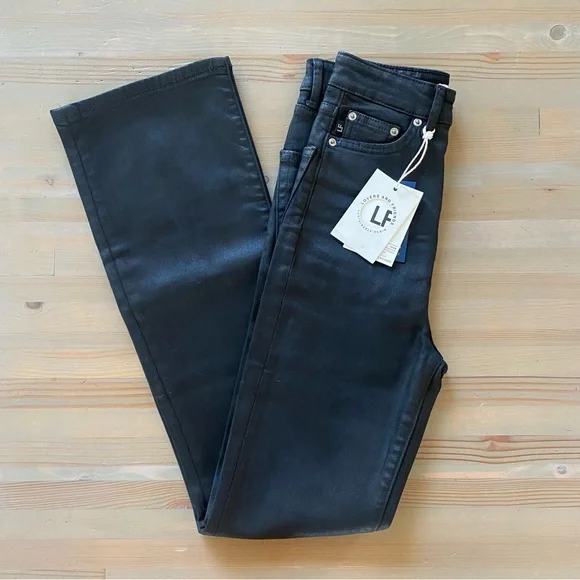NWT Lovers + Friends Greyson Ultra High Rise Slim Boot Deepwater Black 25 26 - Picture 2 of 9